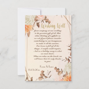 De Remerciements Carte d'automne Symphony Mariage Wishing Well Card