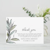 De Remerciements Carte d'élégance botanique graphique funéraire (Debout devant)
