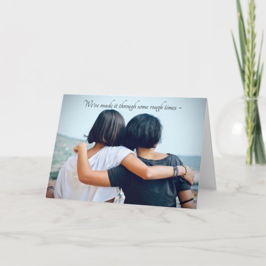 DE REMERCIEMENTS CARTE D'ENCOURAGEMENT DES TEMPS DIFFICILES (Devant)