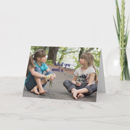 DE REMERCIEMENTS CARTE D'ENCOURAGEMENT FILLE-FILLE (Devant)