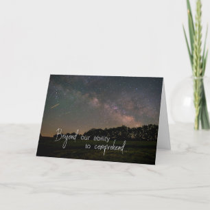 De Remerciements Carte d'encouragement religieux Voie Lactée