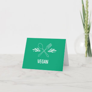 De Remerciements Carte d'étiquette alimentaire végétalienne