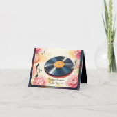 De Remerciements carte d'hôte mariage musicale florale (Devant)