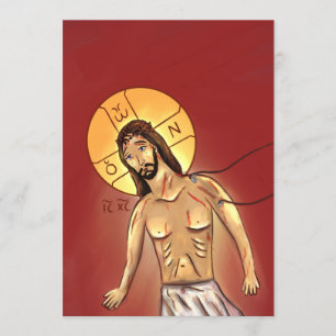 De Remerciements Carte d'icône en papier du Christ