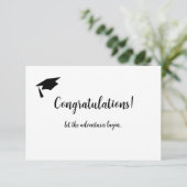 De Remerciements Carte d'inscription simple avec Casquette (Debout devant)