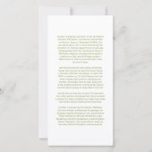 De Remerciements Carte d'insertion nécrologique (Dos)