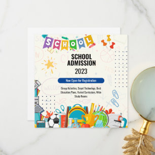 De Remerciements Carte d'invitation à l'admission à l'école joyeuse