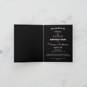 De Remerciements Carte d'invitation à thème rose noir (Intérieur)