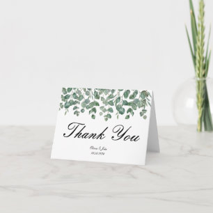 DE REMERCIEMENTS CARTE D'INVITATION AU MARIAGE EUCALYPTUS