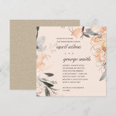 DE REMERCIEMENTS CARTE D'INVITATION BRUNCH APRÈS-MARIAGE FLEUR ORAN (Devant / Derrière)