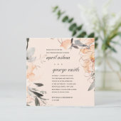 DE REMERCIEMENTS CARTE D'INVITATION BRUNCH APRÈS-MARIAGE FLEUR ORAN (Debout devant)