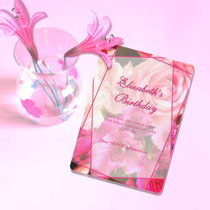 De Remerciements Carte d'invitation d'anniversaire aux florales fuc