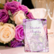 Carte d'invitation d'anniversaire pour jardin d'or