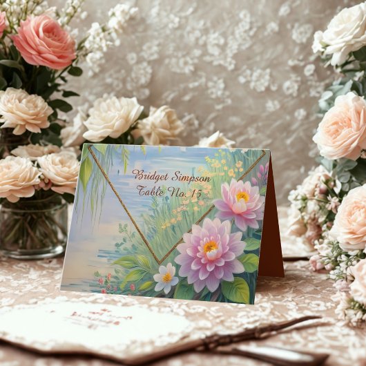 De Remerciements Carte d'invité Dreamy Lakeside Garden Wedding
