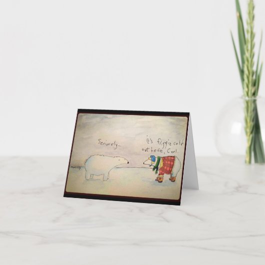 De Remerciements Carte d'ours polaire (Devant)