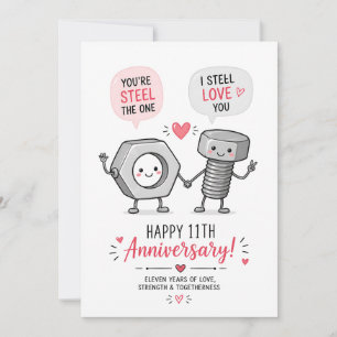 De Remerciements Carte drôle pour l'anniversaire d'acier Carte po