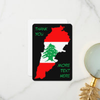 Carte du Liban avec drapeau