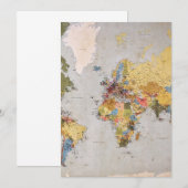 De Remerciements carte du monde (Devant / Derrière)