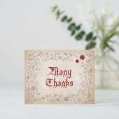 De Remerciements Carte Dungeon RPG Gamer Mariage (Debout devant)