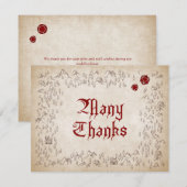 De Remerciements Carte Dungeon RPG Gamer Mariage (Devant / Derrière)