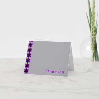 De Remerciements Carte Enfant Fleur (Gris, Violet, Noir)
