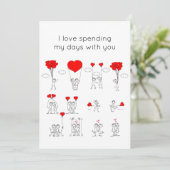 De Remerciements Carte Ensemble pour la Saint-Valentin (Debout devant)