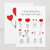 De Remerciements Carte Ensemble pour la Saint-Valentin (Devant / Derrière)