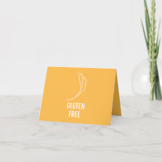 De Remerciements Carte Étiquette sans gluten