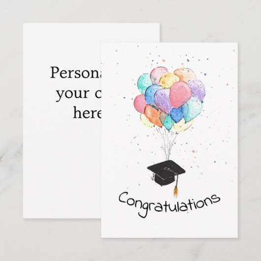 De Remerciements Carte Félicitations (Devant / Derrière)