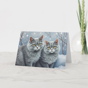 De Remerciements Carte Festive Cats