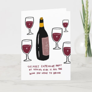De Remerciements Carte Fête des Mères amusante Tout Le Vin