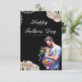 De Remerciements Carte Fête des pères noire (Debout devant)