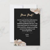 De Remerciements Carte Fête des pères noire (Dos)