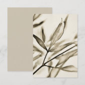 De Remerciements Carte Feuille Art Flat Note (Devant / Derrière)