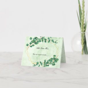 De Remerciements Carte Feuille Eucalyptus Géométrique Verdure