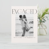 De Remerciements Carte Fiançailles simple et élégante (Debout devant)