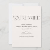 De Remerciements Carte Fiançailles simple et élégante (Dos)