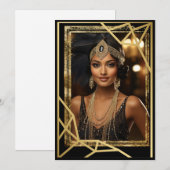 De Remerciements Carte Flapper Twenties Roaring (Devant / Derrière)