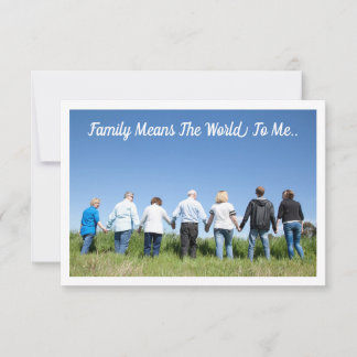 De Remerciements Carte Flat Blank - La Famille Signifie Le Monde Po