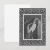 De Remerciements Carte Flat Note avec danseuse Vintage (Devant / Derrière)