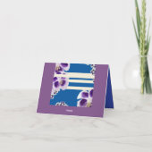 De Remerciements Carte Fleurs violettes (Dos)