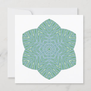 De Remerciements Carte florale florissante en vert turquoise