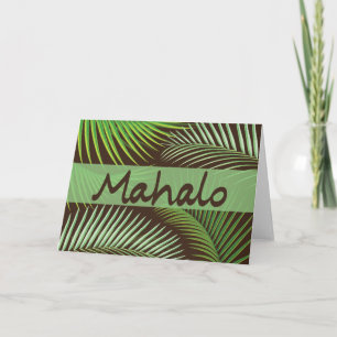 De Remerciements Carte Frond Mahalo Palm