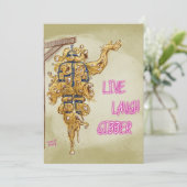 De Remerciements Carte Gibber Live Laugh (Debout devant)