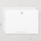 De Remerciements Carte Gold Crossed Skeleton Keys (Devant)