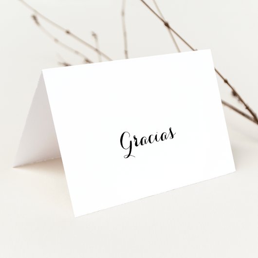 De Remerciements Carte Gracias Mariage pliée Calligraphie moderne