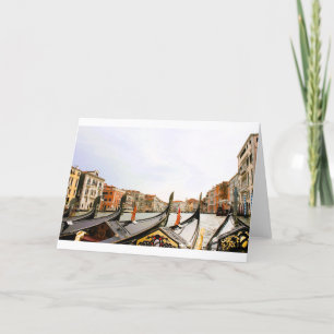 De Remerciements Carte Grand Canal Venice Gondolas<Blank Inside>