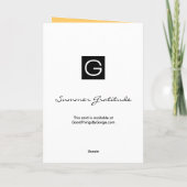 De Remerciements Carte grise (Dos)