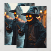 DE REMERCIEMENTS CARTE HALLOWEEN (Devant / Derrière)