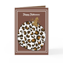 Carte Halloween pour famille avec Citrouille